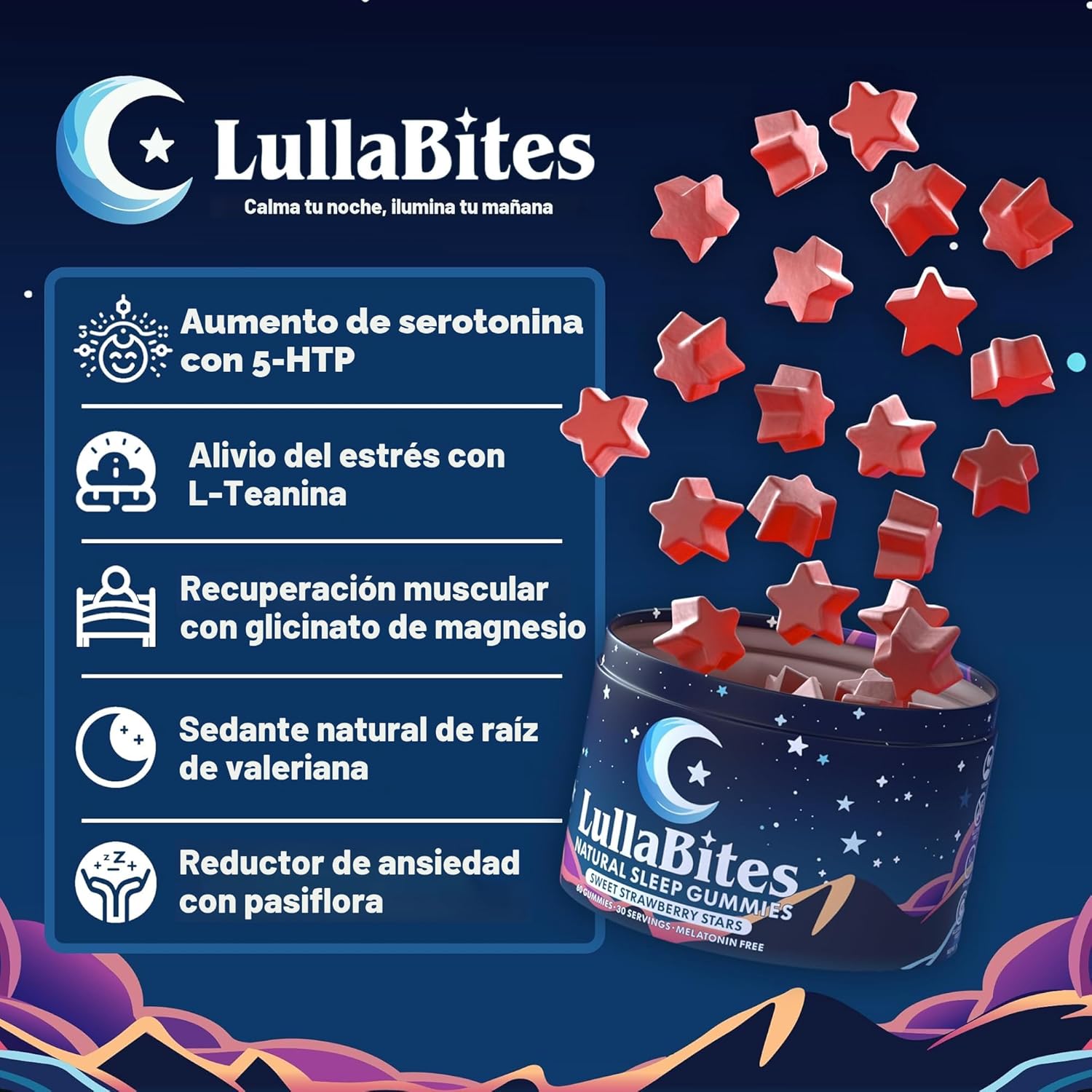 5 botánicos. Cero melatonina.